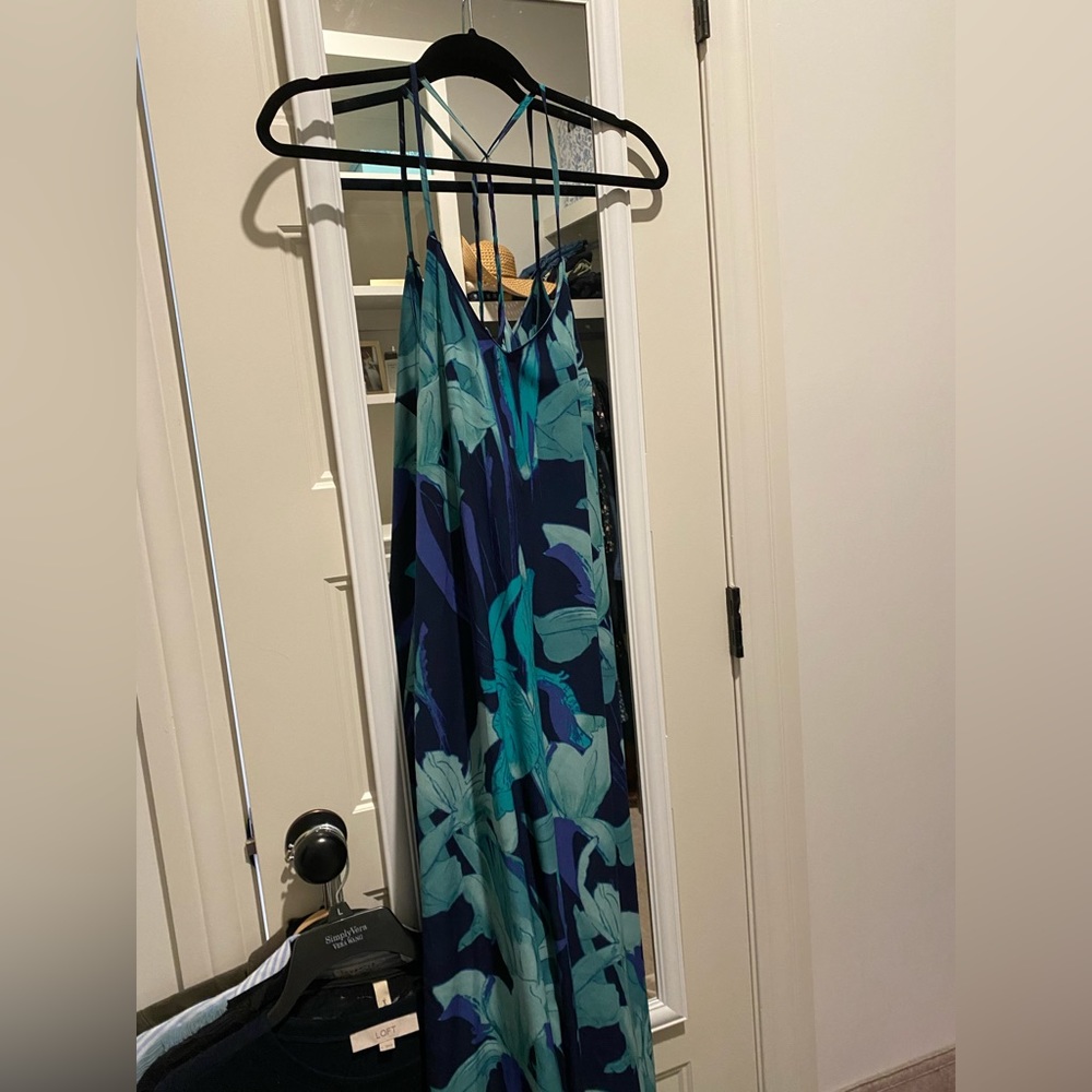 Loft tropical midi dress